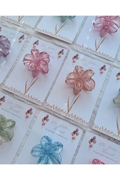 SOFT 10 adet söz nişan doğum günü hediyelik lotus toka