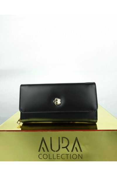 Aura Collection Online Valore Büyük Boy Fermuarlı ve Çok Gözlü Suni Deri Kadı...
