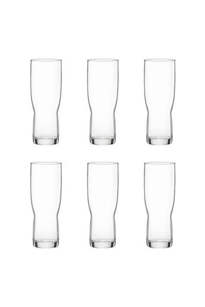 Bormioli Rocco Set of 6 BORMIOLI ROCCO NEW PILSNER beer glasses, 580ml, D7.3xh19.7cm, glass