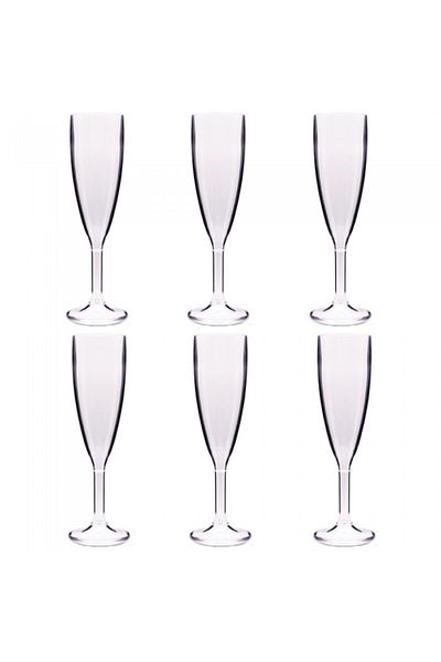 Raki Set 6 pahare policarbonat pentru sampanie 180ml 55xh218mm