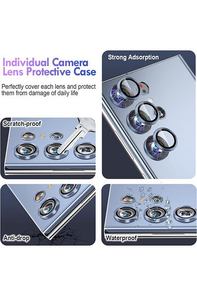 Generic Camera Lens Protector, 9H Tempered Glass 3+2 PCS for Samsung Galaxy S23 Ultra 5G