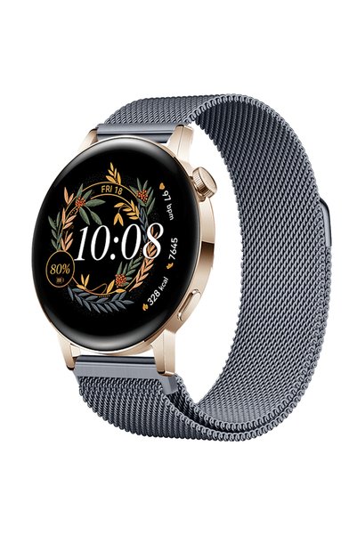 Sneezy Huawei Watch GT3 42mm GT2 42mm Uyumlu Kordon Manyetik Milanese Loop Me...