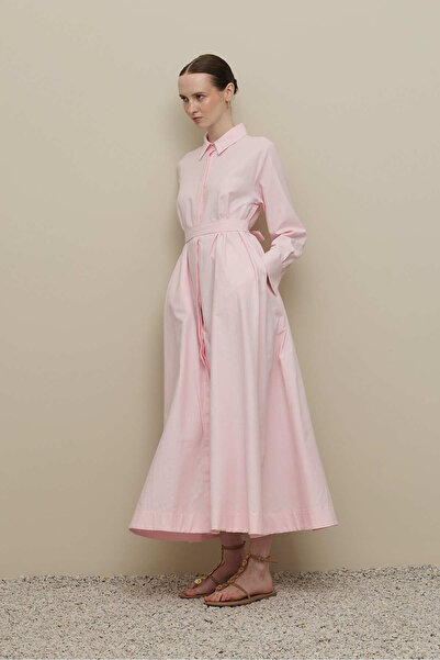Fahhar Оверсайз сорочка-сукня рожевого кольору