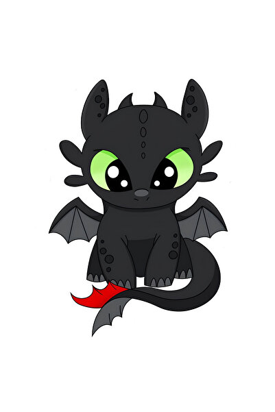 MKARAKAN Rvell Sevimli Ejderha Desenli Araba , Motosiklet , Kask ve Laptop St...