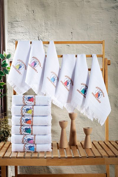Pamira 10 Pieces 40X70 Fringed Wedding, School, Convoy Towel