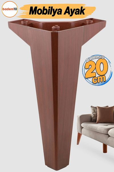 Badem10 Cedru 20 cm Nuc Culoare Maro Mobilier Canapea Masuta de cafea Unitate TV Fotoliu Picior Baza Picioare