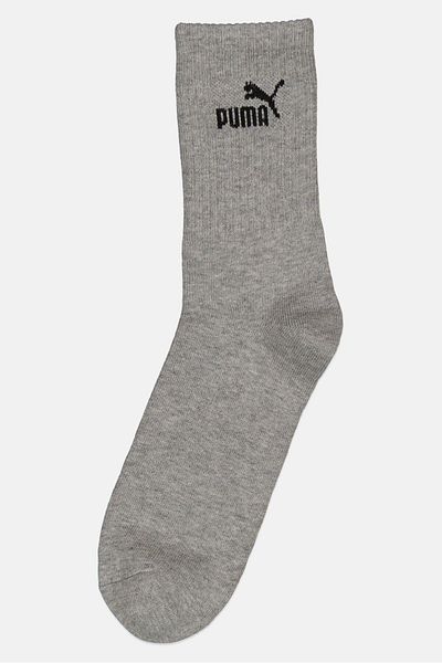 Puma Men 1 Pair Brand Logo Outdoor Socks, Grey