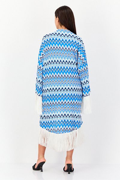 Koton Women Long Sleeve Cheveron Print Cardigan, Muliticolor
