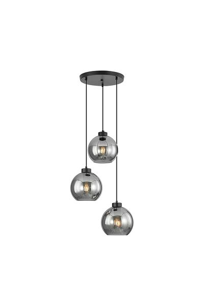 Braytron Br-bv01-00051 Chandelier, 3xe27, Smoked Black, Ip20,