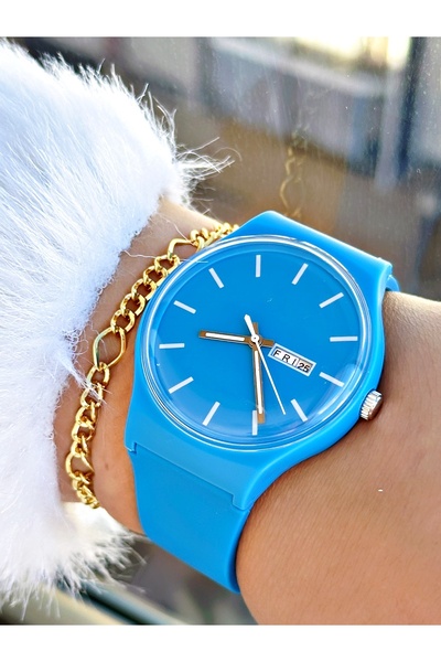 Tisaati Special Design Luxury Silicone Cord Premium Series Women's Wristwatch with Calendar - Gift Bracelet