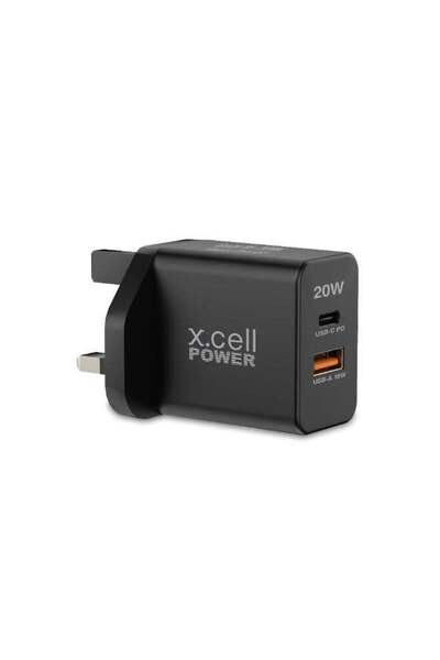 X.Cell Xcell 20W GaN III Dual Port Charger | USB-C PD 20W + USB-A 18W | Compa...