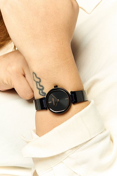 Calvin Klein Women 25200310 Stainless Steel Analog Watch 26 mm, Black