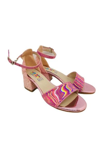 Almues 769 Sand Skin Daily Girl's 3 cm Heel Sandals Shoes Hologram