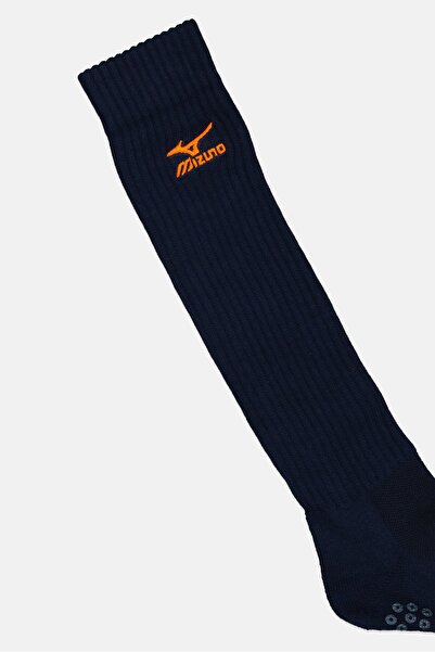 MIZUNO Men 1 Pair Embroidered Logo Long Volley Ball Socks, Navy
