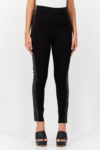 Koton Women Solid Pull On Leggings, Black