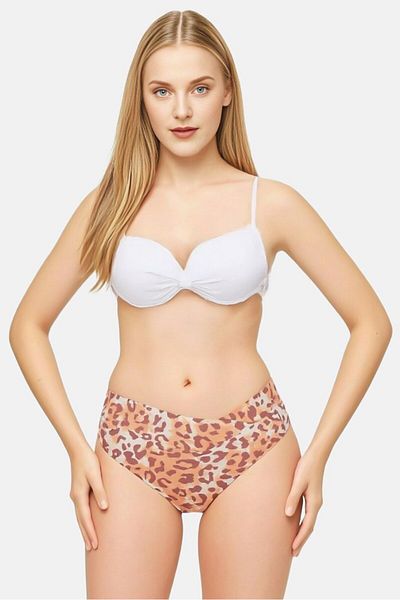 aerie Women Animal Print Bikini Bottom, Multicolor