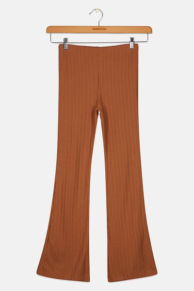 Koton Kids Girl Textured Pants, Brown