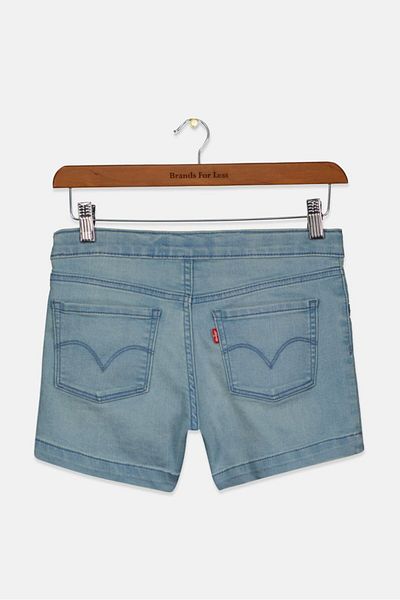 Levi's شورت جينز بقصّة عادية للبنات، أزرق