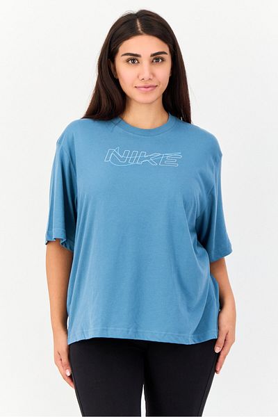 Nike Women Loose Fit Short Sleeves Outdoor T-Shirt, Slate Blue