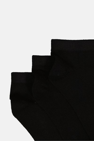 London Fog Kids Boy 5 Pairs Solid Ankle Socks, Black