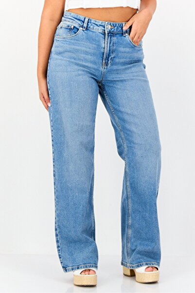 Don't Call Me Jennyfer Women Wide Fit Medium Waist Washed Stretchable Denim J...