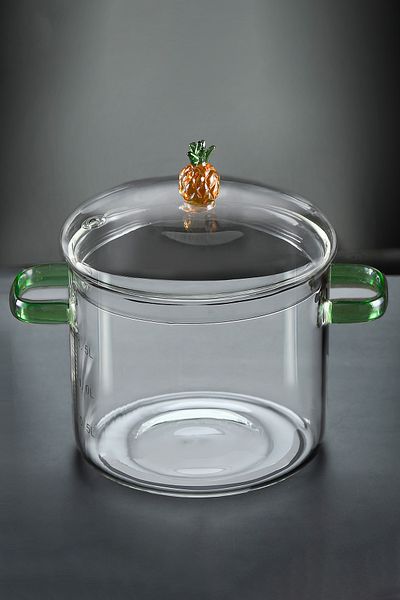 Karaca Borglas Pineapple Series Glass Deep Pot 18 cm