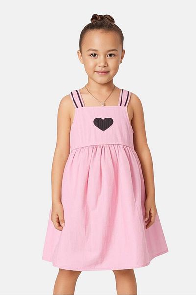 Koton Toddlers Girl Embroidered Dress, Old Rose