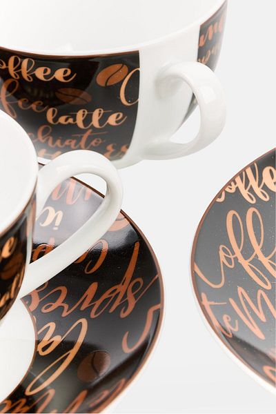 Ritzenhoff & Breker 4 Pieces Porcelain Aromatico Cappuccino Set 220 ml, Multicolor