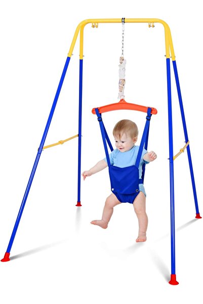 rexa نطاطة أطفال مع حامل، قابلة للطي والحمل 74.2 × 32.6 × 14.4 سم