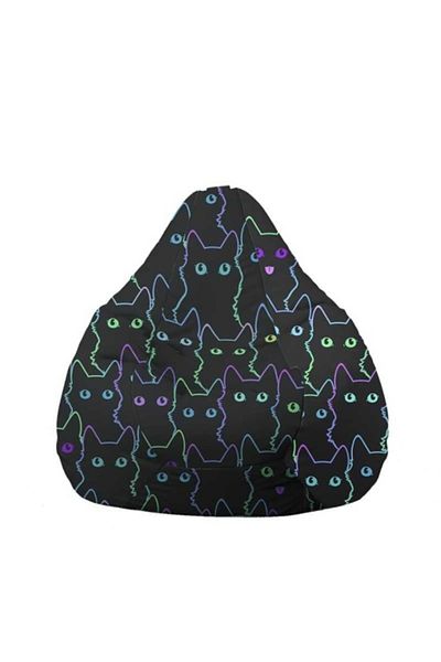 Pufrelax Fotoliu Nirvana Hobbit, Material Impermeabil - Cute Cat
