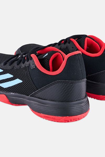 adidas Kids Boy Courtflash Lace Up Tennis Shoes, Black