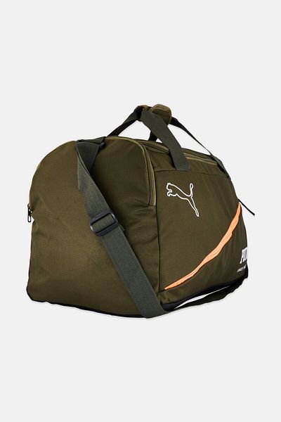 Puma Men Brand Logo Duffle Bag, Olive