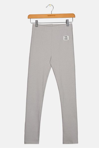 Koton Kids Girl Ribbed Pants, Grey