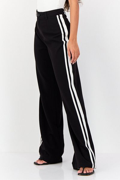 Don't Call Me Jennyfer Women High Rise Plain Wide Leg Pants, Black