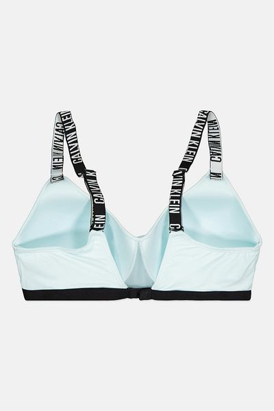 Calvin Klein Women Brand Logo Lightly Padded Bra, Turquoise