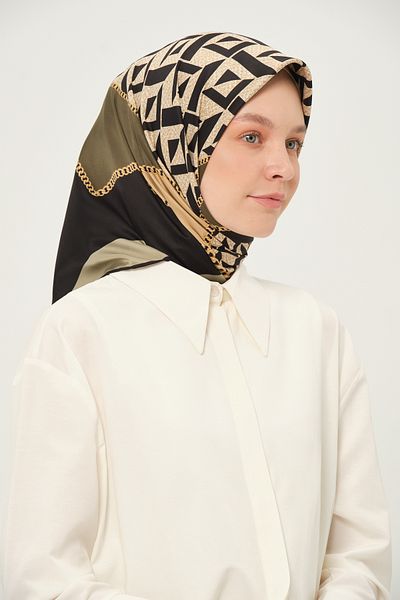Madame Polo Eșarfă Twil Imprimată Multicoloră Anti-alunecare 90x90 Cm