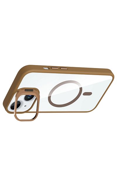 GRABONO iPhone 15 Case Lens Protection Hard Tpu+Pc Transparent Can Be Used as a Gift and Stand