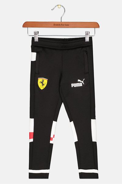 Puma Kids Boy Sportswear Fit Drawstring Training Track Pants, Black
