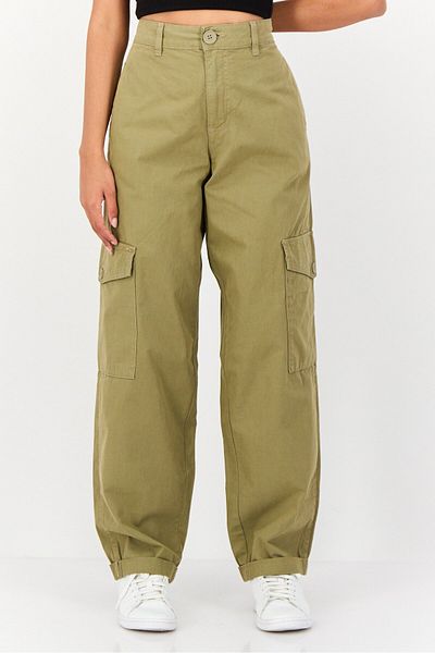 Don't Call Me Jennyfer Women Regular Fit Solid Skater Cargo Pants, Olive