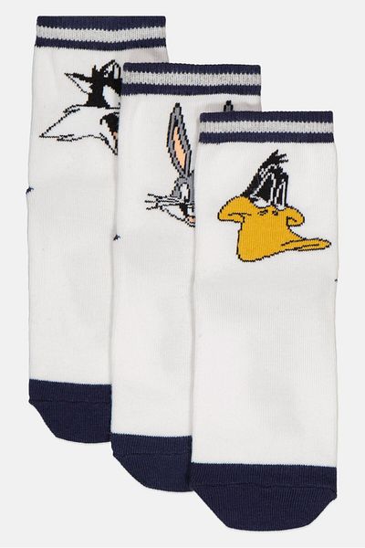 Looney Tunes Kids Boy 3 Pairs Ankle Socks, Multicolor