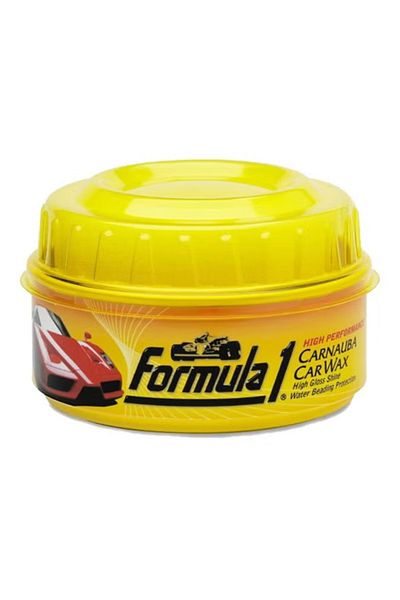 Formula 1 Carnauba Paste Wax – Yellow | High-Gloss Protective Car Wax | 11.5 x 11.5 x 5 cm