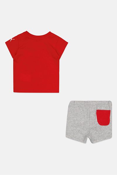 Puma X Scuderia Ferrari Toddlers Boy 2 Pcs Short Sleeve Top And Bottom Set, Red