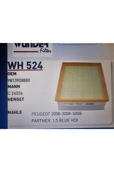 İthal WH 524 HAVA FİLTRESİ