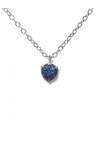Herşey Nota Blue Shield Figured Necklace with 60 cm Chain |   Unisex Fantastic and Protective Symbol Jewelry