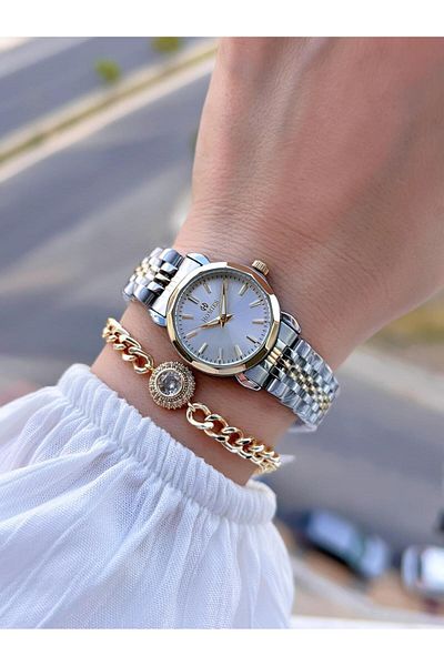 Homies Steel Cord 2 Years Warranty 30 Mt Water Resistant Women Wrist Watch+Bracelet Hm.B26416.3