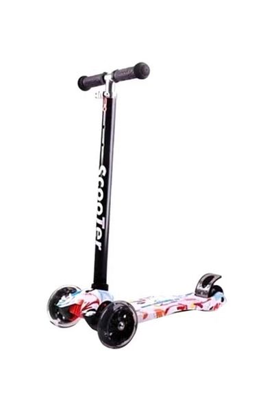 rexa 3-Wheel Kick Adjustable Scooter – | Foldable, Light-Up Wheels, 61.7 x 27.5 x 15.2 cm