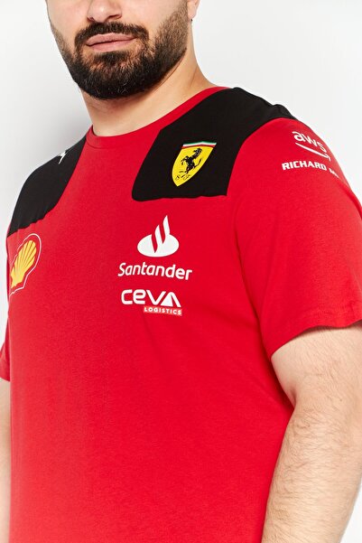 Puma x Scuderia Ferrari Men Sportswear Fit Short Sleeve Outdoor T-Shirt, Red