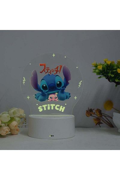 ILUMISHOP LED night light, Stitch, 7 colors, ambient light, USB or 3AA power supply