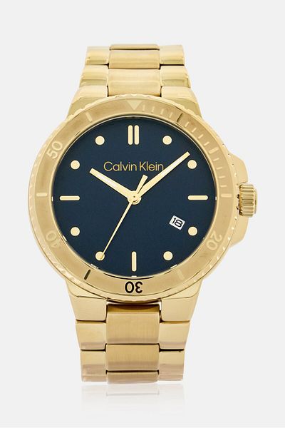 Calvin Klein Men 25200204 Stainless Steel Analog Watch 40 mm, Gold