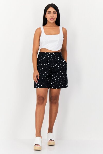 Don't Call Me Jennyfer Women Scoop Neck Sleeveless Eyelet Crop Tank Top, White